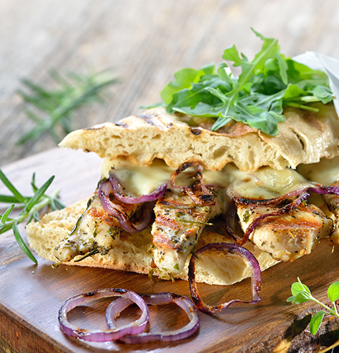 Панини с куриной грудкой на гриле