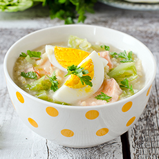 Рыбный суп с пшеном и свежей капустой