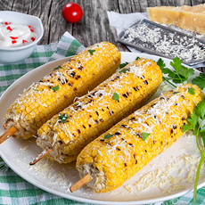 Кукурузные початки гриль с пармезаном